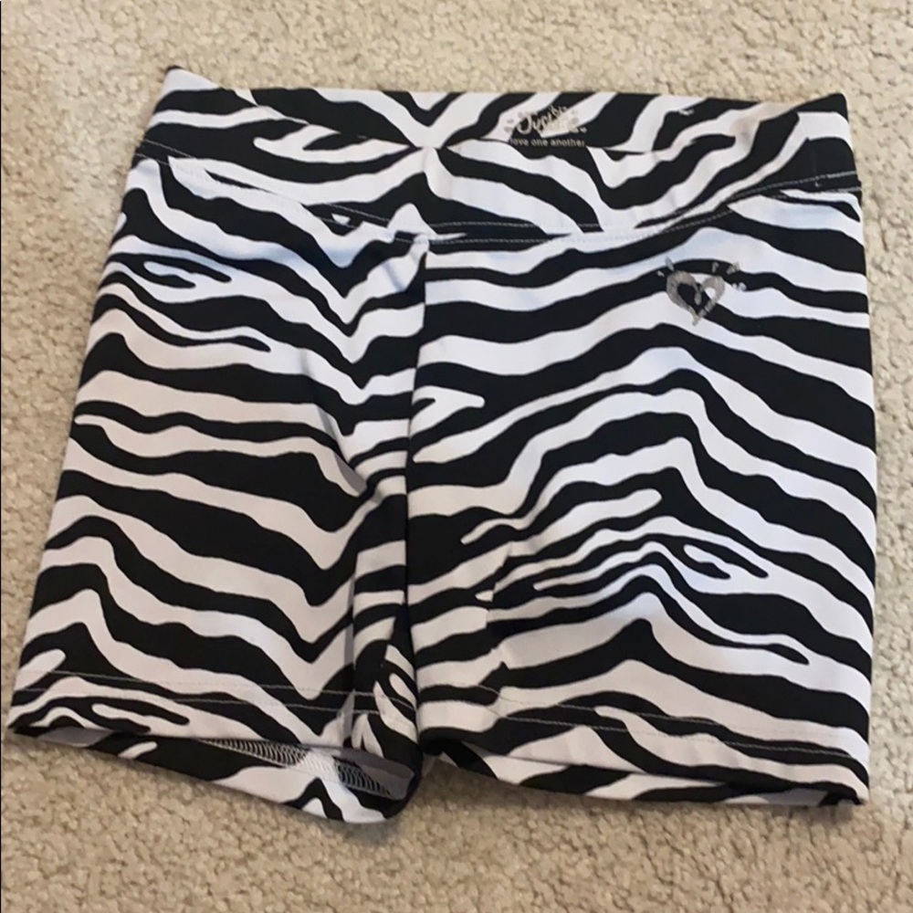 Size 7 zebra print shorts from justice